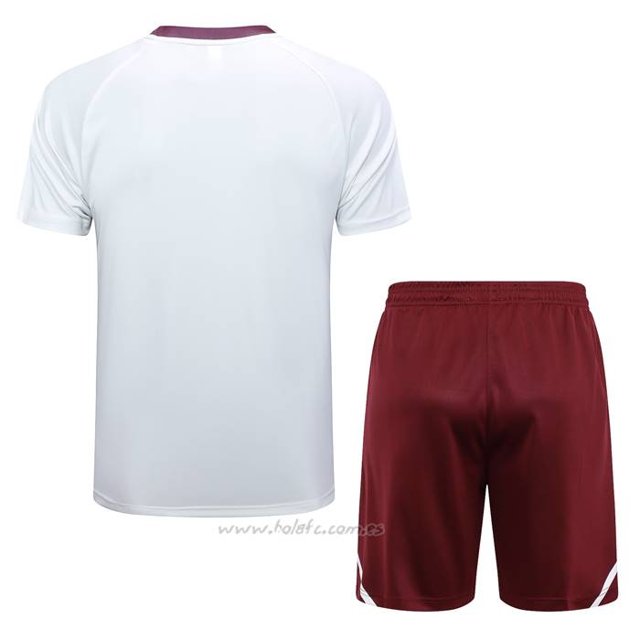 Chandal del Flamengo Manga Corta 2024-2025 Blanco - Pantalon Corto